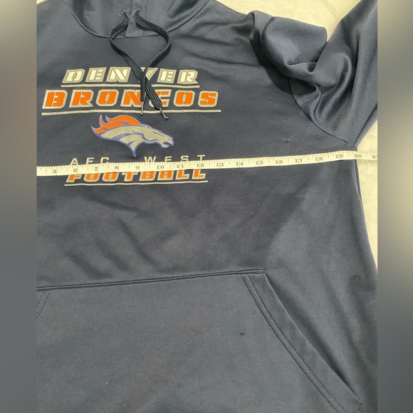 NFL Team Apparel Denver Broncos Blue Hoodie - Picture 4 of 6